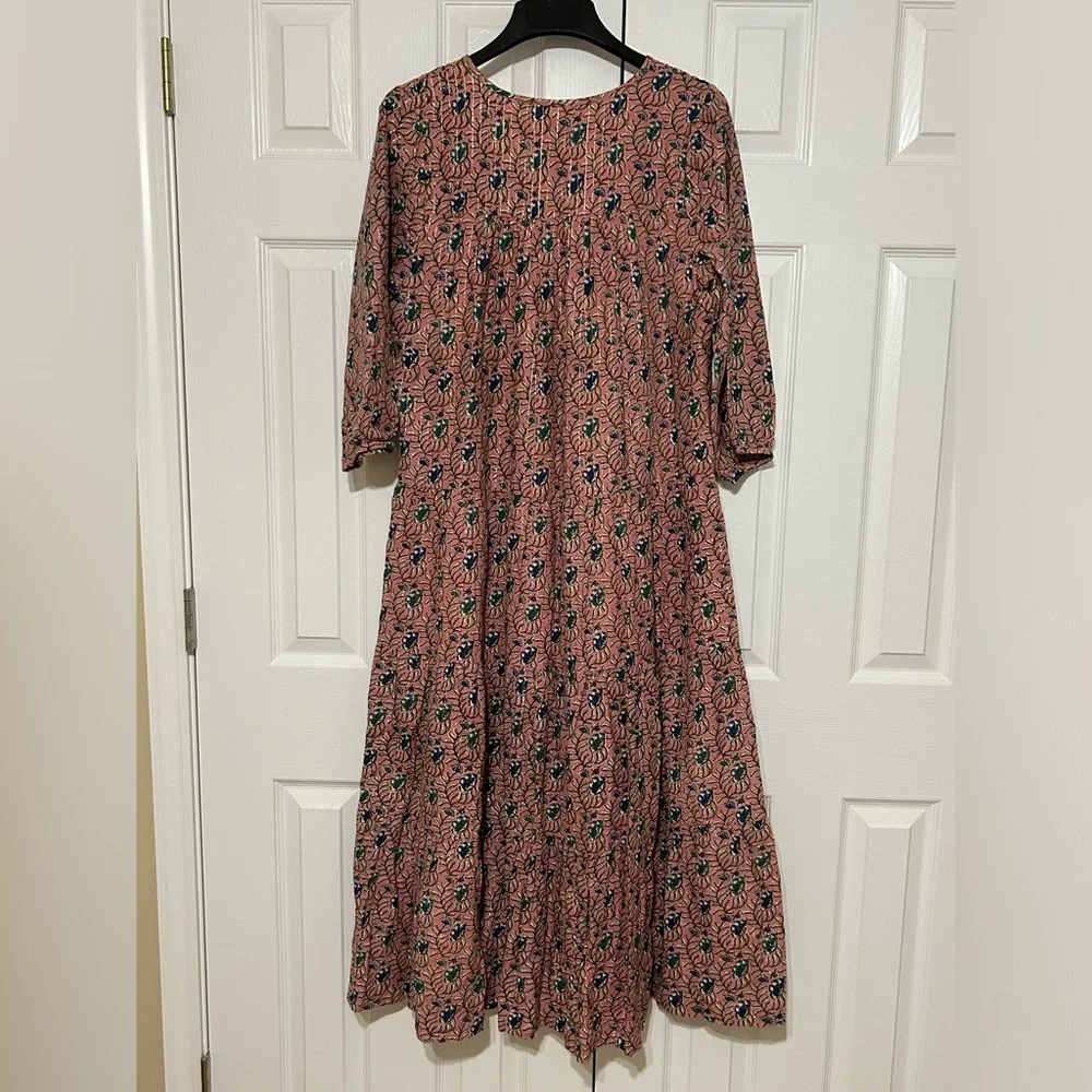 pink chicken indira dress Mauveglow vine floral - Picture 6 of 6